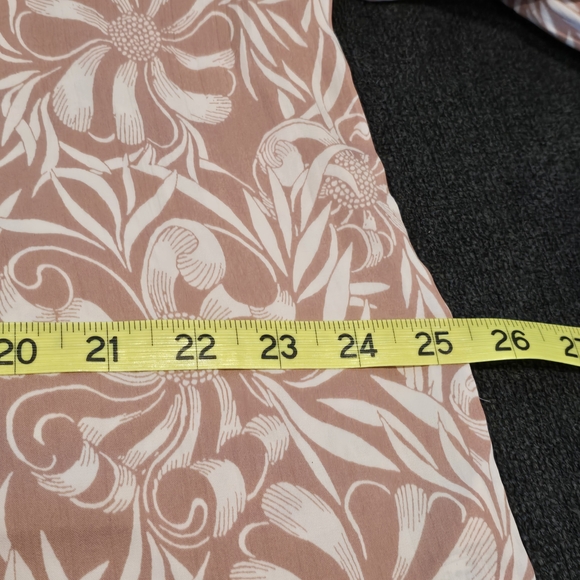 Anthropologie Blush Pink Leaf Print Blouse - Picture 5 of 10